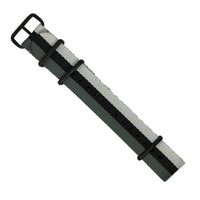 Premium Nato Strap in Grey Black White