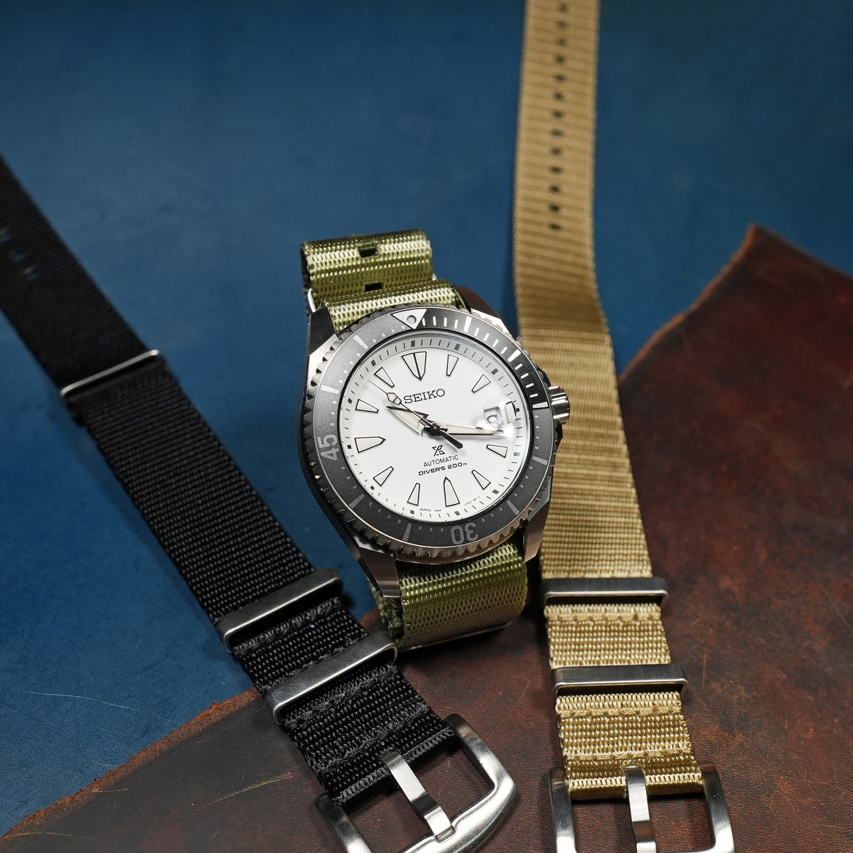 Seat Belt Nato Strap in Olive