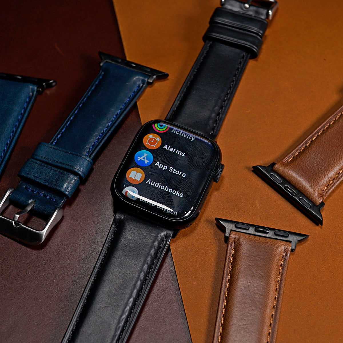 Classic Horween Leather Strap in Chromexcel® Black (Apple Watch)