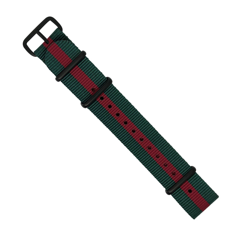 Premium Nato Strap in Green Red