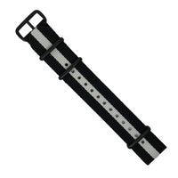 Premium Nato Strap in Black White