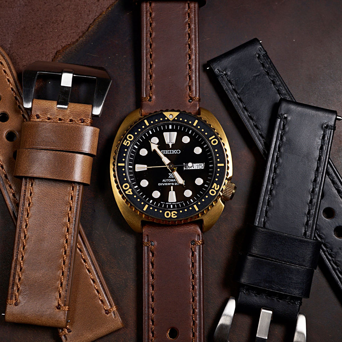 Ammo Horween Leather Strap in Chromexcel® Brown