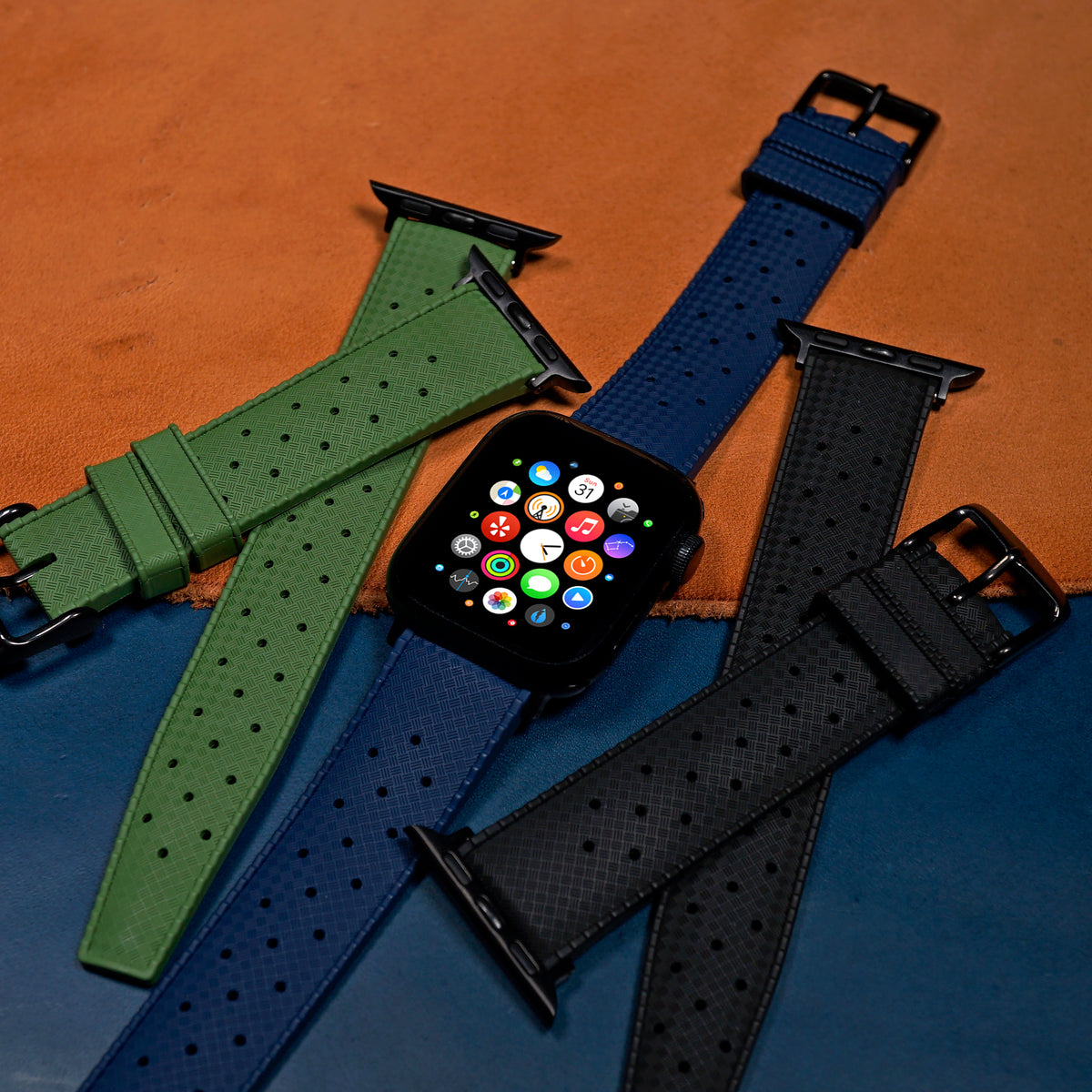 Tropik FKM Rubber Strap in Navy (Apple Watch)