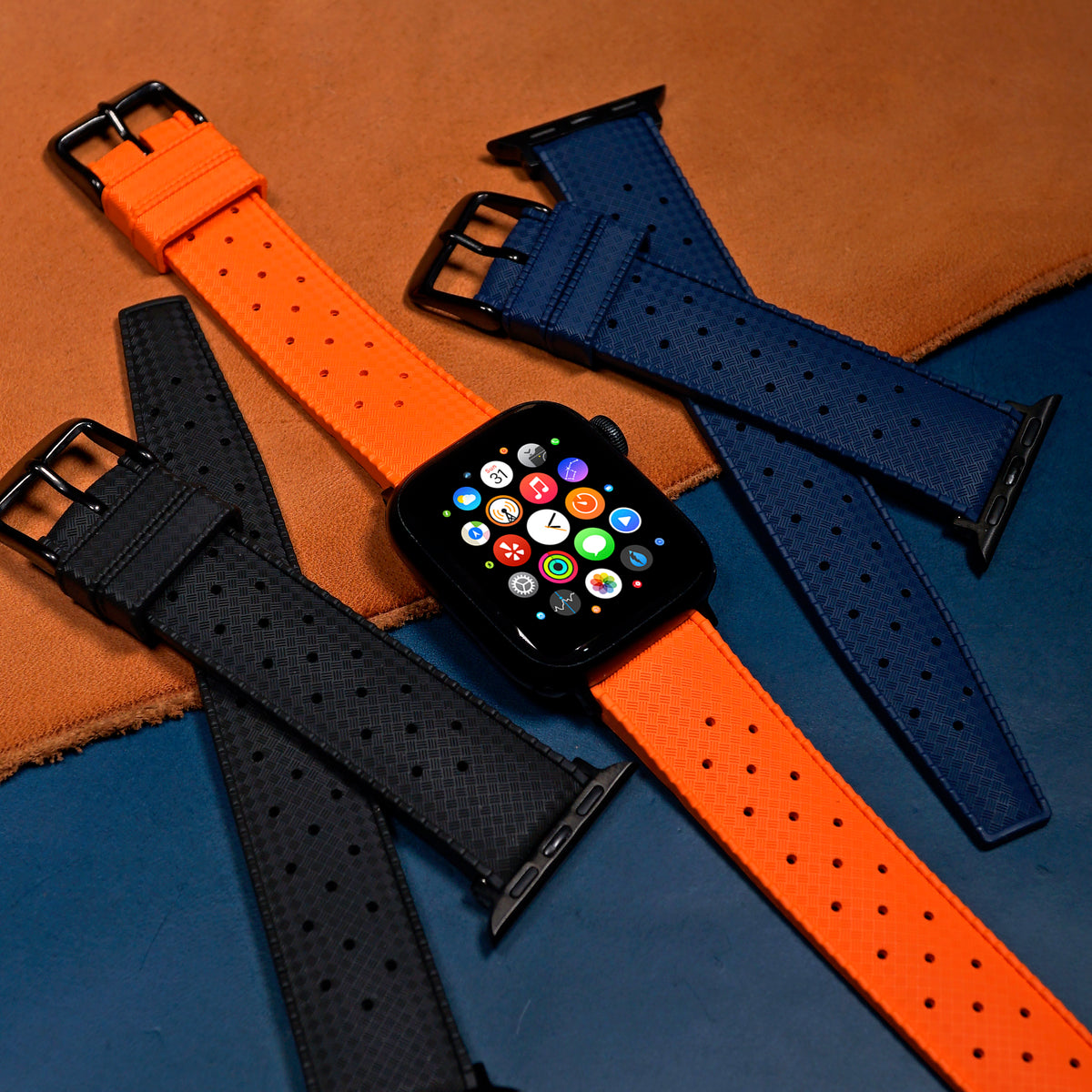 Tropik FKM Rubber Strap in Orange (Apple Watch)