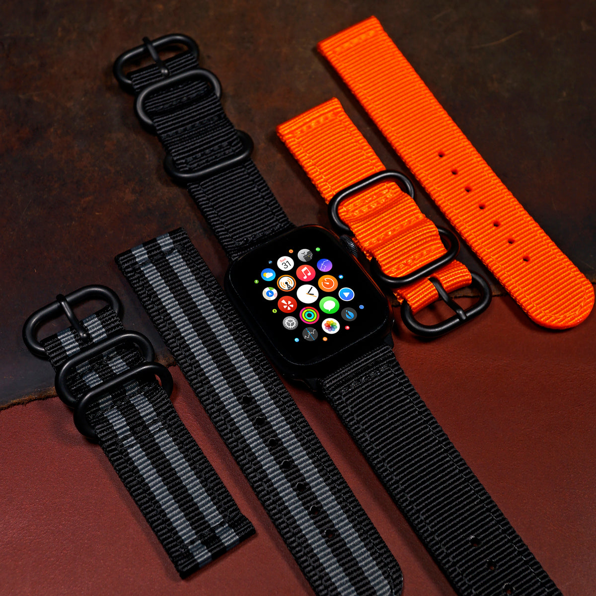Apple Watch Nylon Zulu Strap in Black