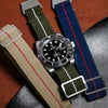 Marine Nationale Strap in Olive White