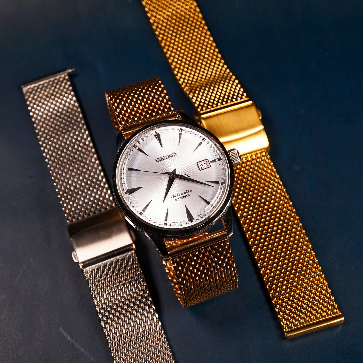 Premium Milanese Mesh Watch Strap in Rose Gold