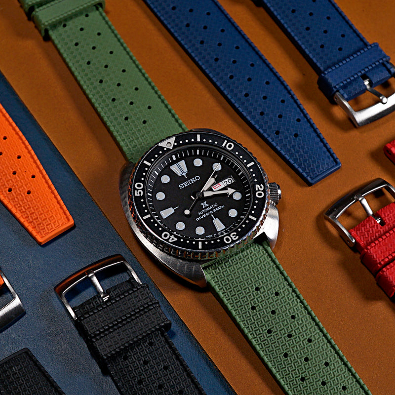 Tropik FKM Rubber Strap in Green