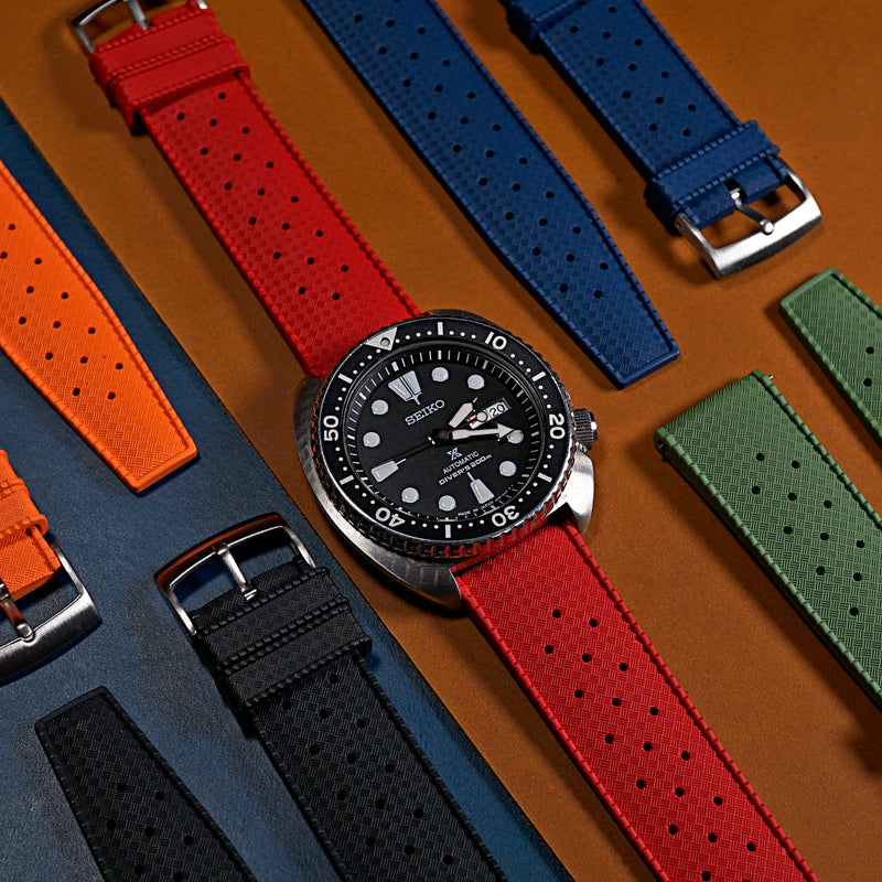Tropik FKM Rubber Strap in Red