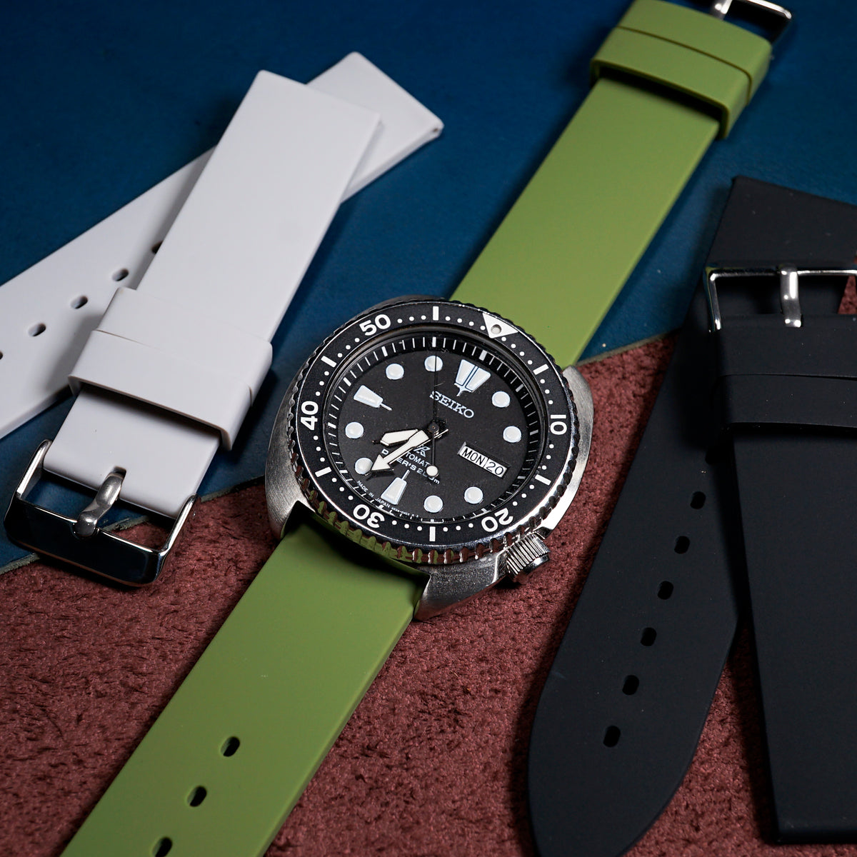 Basic Rubber Strap in Olive