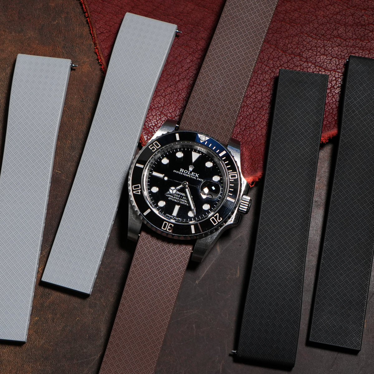 CTS Tropik FKM Rubber Strap in Brown