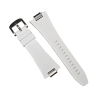 Waffle FKM Rubber Strap in White for Tissot PRX