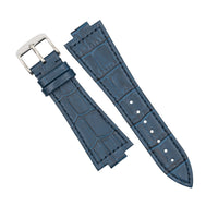 Genuine Croc Pattern Leather Watch Strap in Navy (Tissot PRX 40)