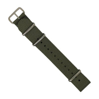 Premium Nato Strap in Grey with Polished Silver Buckle (18mm) - Nomadstore Singapore