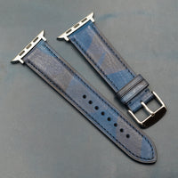 Classic LPA Camo Leather Strap in Blue Camo (Apple Watch)