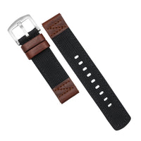 Field Canvas Watch Strap in Black Amber