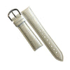 Genuine Croc Pattern Stitched Leather Watch Strap in White (12mm) - Nomad watch Works