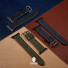 Signature Pueblo Leather Strap in Black (Apple Watch)