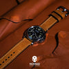 M1 Vintage Leather Watch Strap in Tan with Pre-V Silver Buckle (20mm) - Nomad watch Works