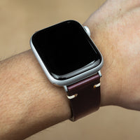 Vintage Horween Leather Strap in Chromexcel® Burgundy (Apple Watch)