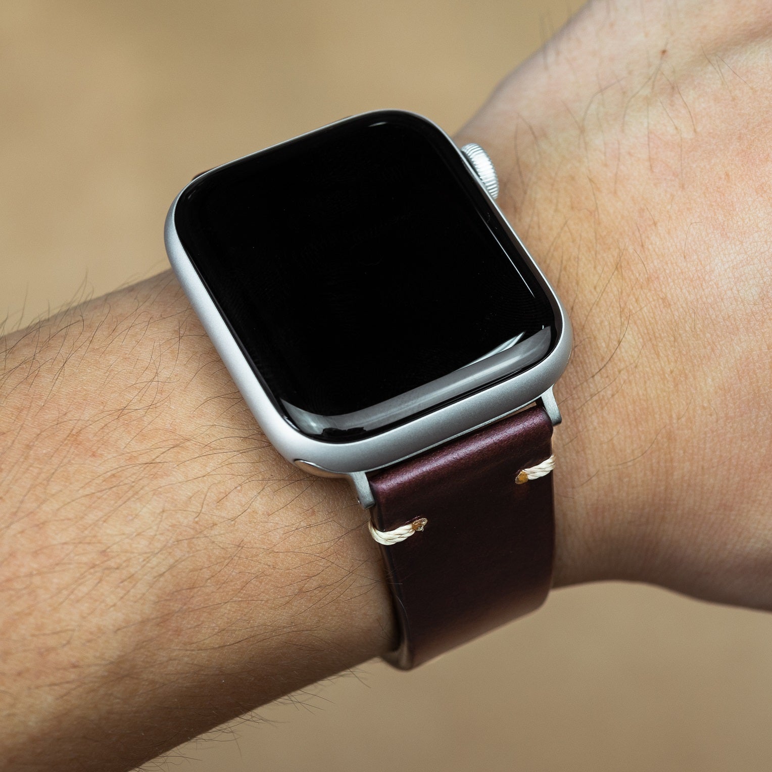 Vintage Horween Leather Strap in Chromexcel® Burgundy (Apple Watch)