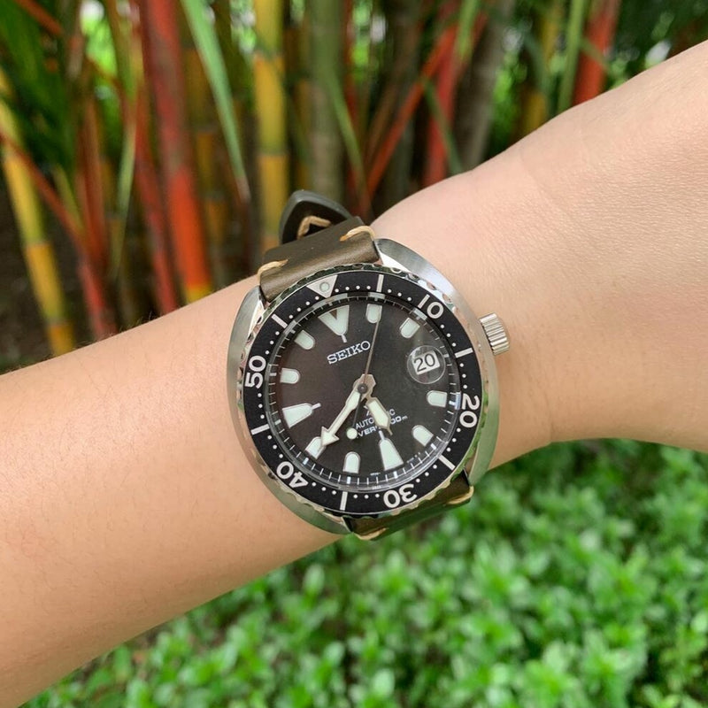 Vintage Horween Leather Strap in Chromexcel® Olive
