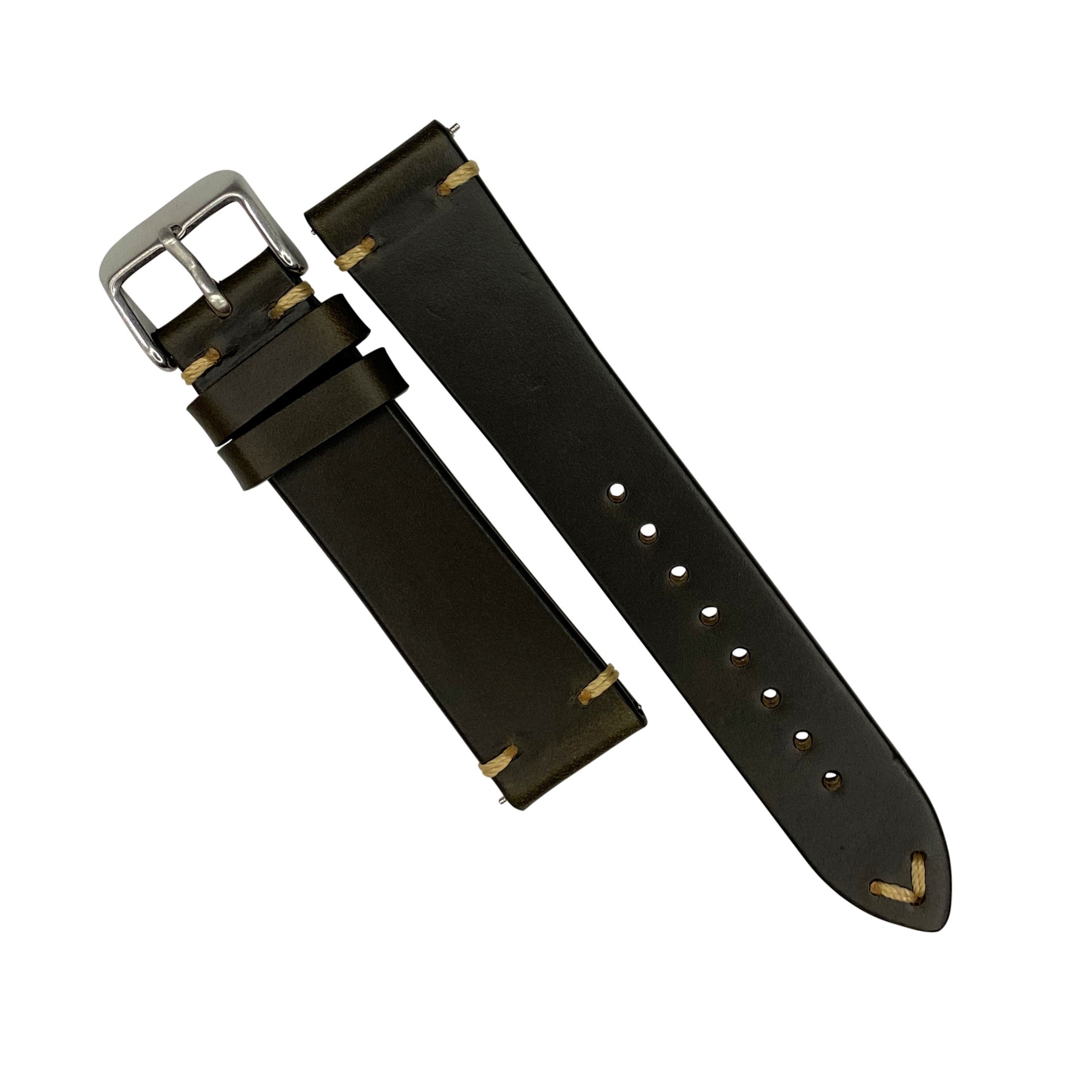 Vintage Horween Leather Strap in Chromexcel® Olive