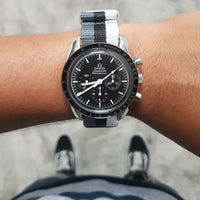 Premium Nato Strap in Grey Black White