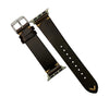 Premium Vintage Oil Waxed Leather Strap in Brown (Apple Watch)