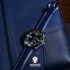 Quick Release Classic Leather Watch Strap in Navy
