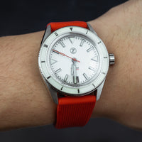 Silicone Rubber Strap w/ Butterfly Clasp in Red