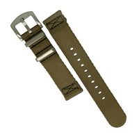 Two Piece Seat Belt Nato Strap in Khaki
