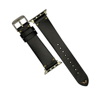Vintage Horween Leather Strap in Chromexcel® Black (Apple Watch)