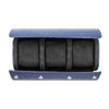 Saffiano Leather Watch Case in Navy (3 Slots)